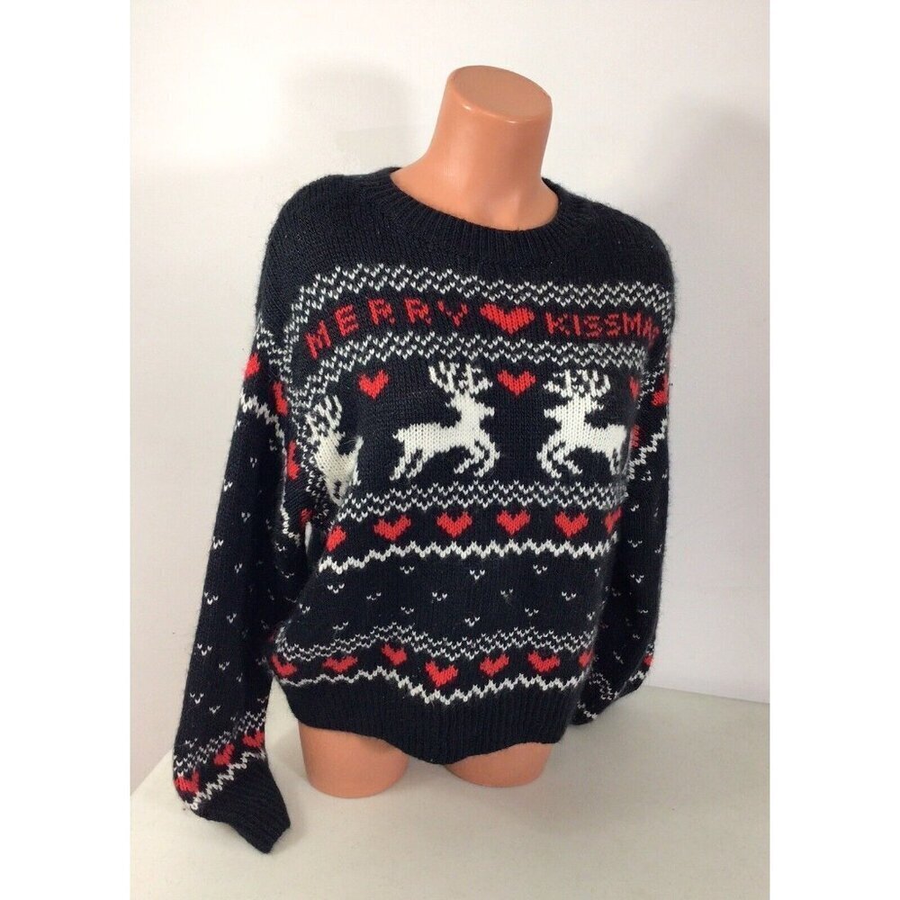 H&M Christmas Sweater Merry Kissmas Womens XS
